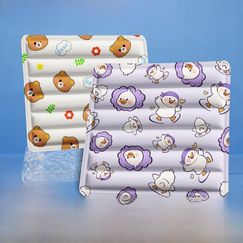 Self-cooling gel pet mat with cute print for cats and dogs, product image 2