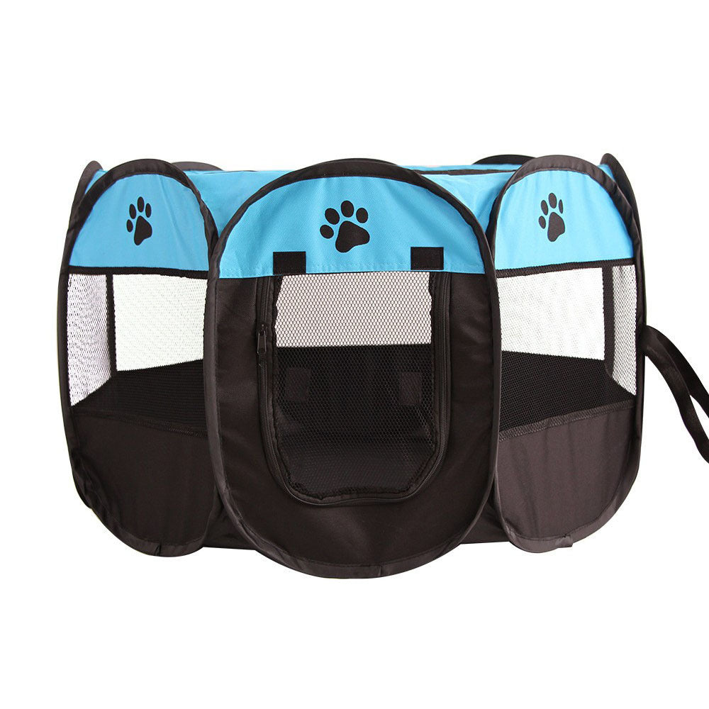 Foldable Oxford cloth pet playpen tent with mesh panels, product image 19