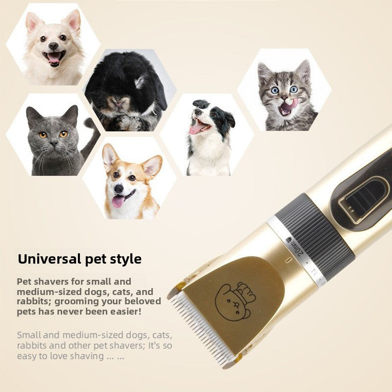 Pet Hair Clipper Grooming Kit with Steel Comb and Scissors