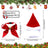 Christmas velvet pet scarf and hat set in Suit Set, close-up detail