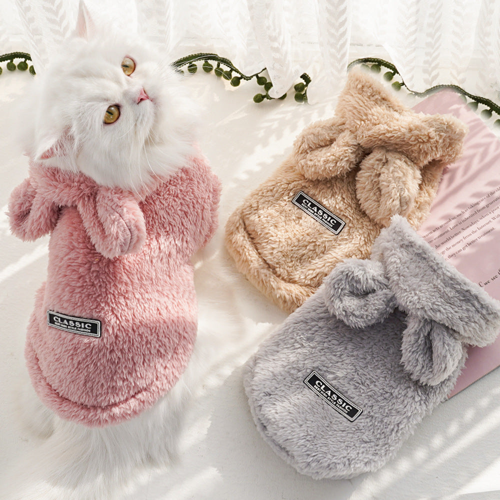 Bunny ear hoodie for dogs and cats, available in 3 colours, image 1