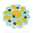 Dog puzzle slow feeder bowl in Lace, Blue