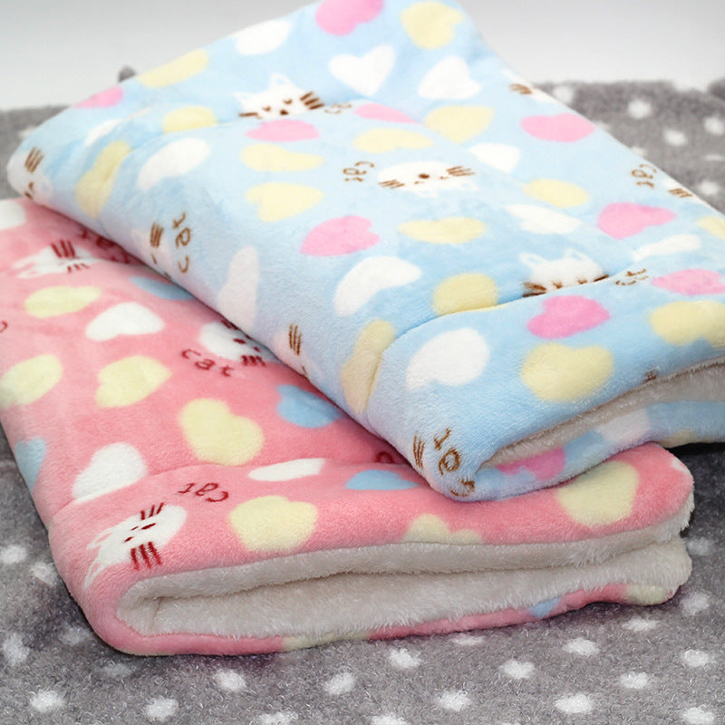 Thick soft pet blanket mat for dogs and cats, printed design, view 3 of 95