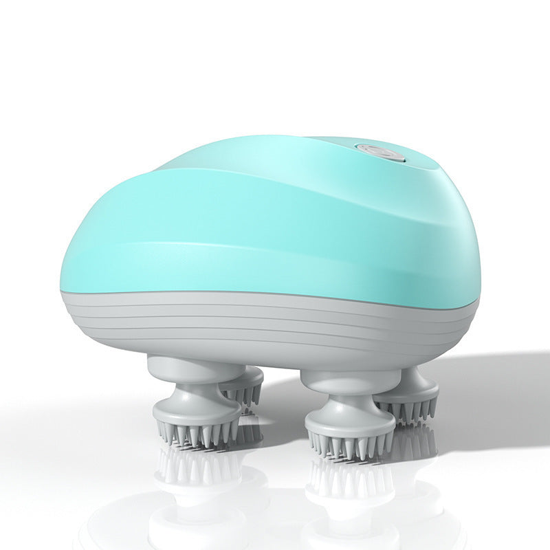 White electric octopus pet massager brush with soft bristles, photo 7