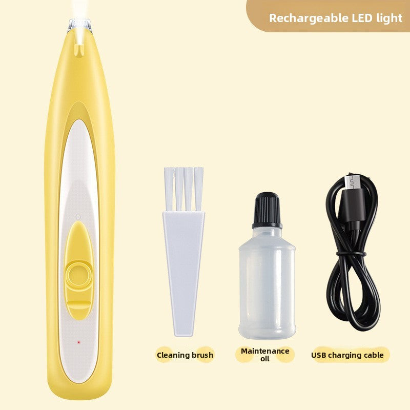 LED Pet Hair Trimmer, Rechargeable with Rounded Blade Tips