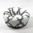 Round velvet cat bed mat for winter in Grey Check, size 50cm