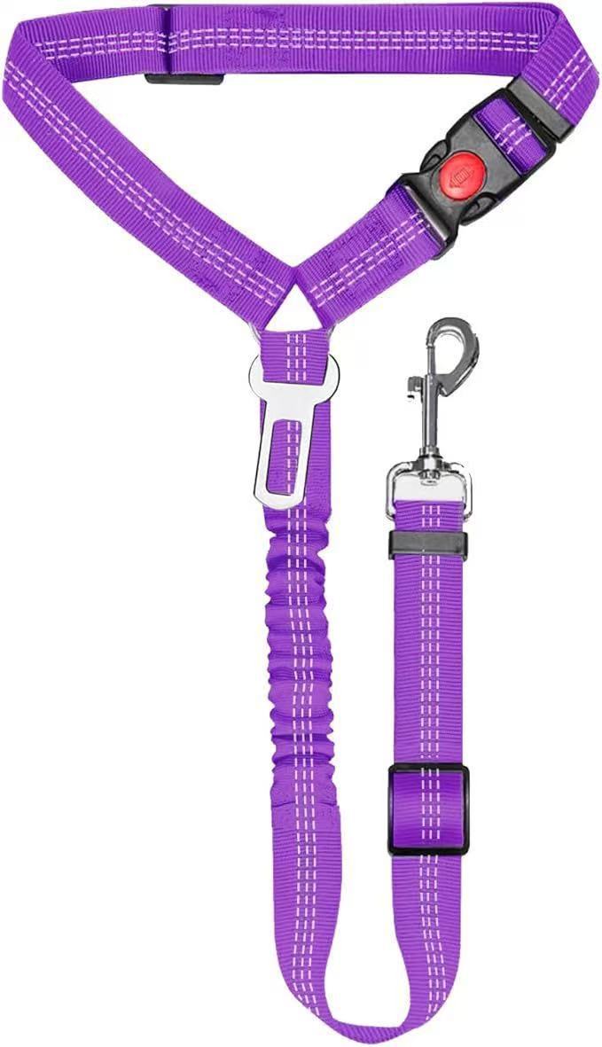 Elastic car seat belt lead for dogs, available from Pet Royale UK
