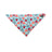 Watermelon print dog harness set with collar, lead, bow and scarf, view 19