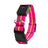 USB rechargeable light up dog collar in red, green and pink
