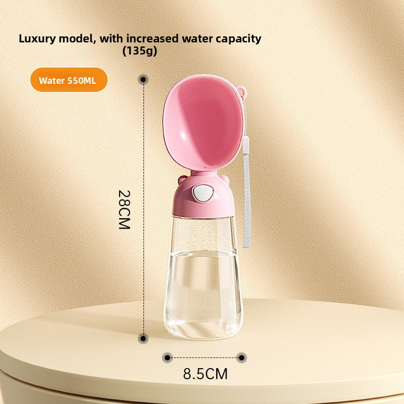 Portable Leakproof Dog Water Cup for Outings with Optional Food Feeding Model