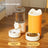Automatic Gravity Pet Food Feeder and Water Dispenser in Yellow, Blue or Pink with Bell
