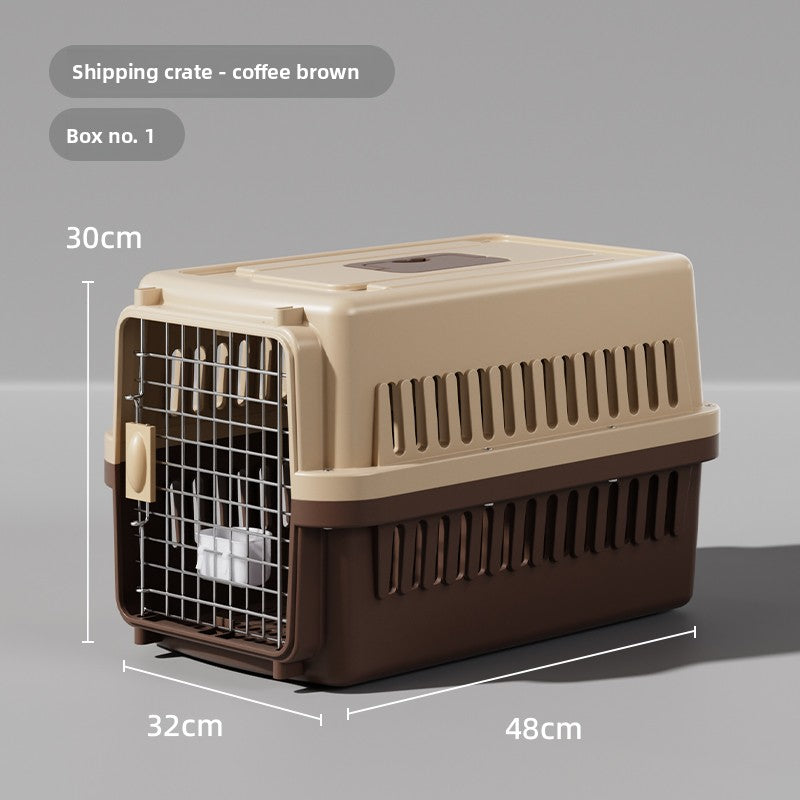 Plastic cat travel carrier with air vents and carry handle, photo 6