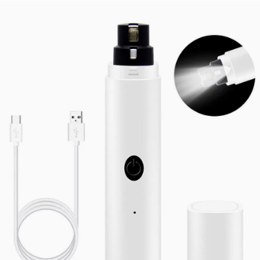 Mini LED Pet Nail Grinder, USB Quiet Claw Polisher for Small Pets