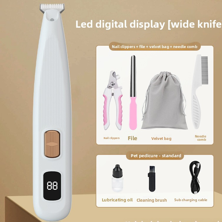 Cordless Paw Hair Trimmer for Dogs and Cats, Mini Waterproof Shaver