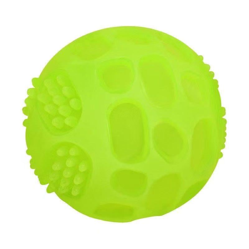Glow-in-the-dark squeaky chew ball for dogs - photo 1