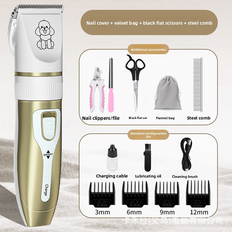 Ceramic Blade Pet Shaver with Guide Combs and Spare Blade Heads