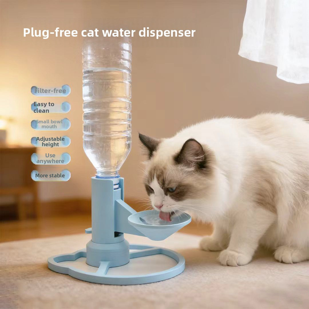 Gravity pet water dispenser bowl with anti-tip base, shown in 12 colours and styles