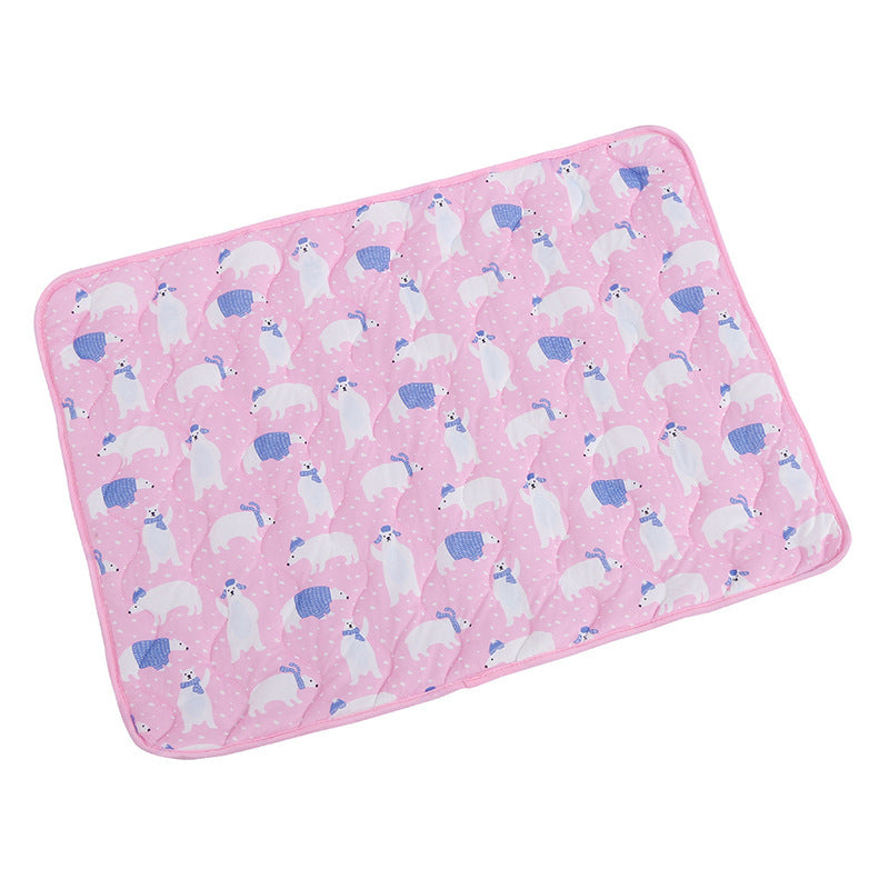 Light blue ice silk pet cooling mat for dogs and cats, photo 27
