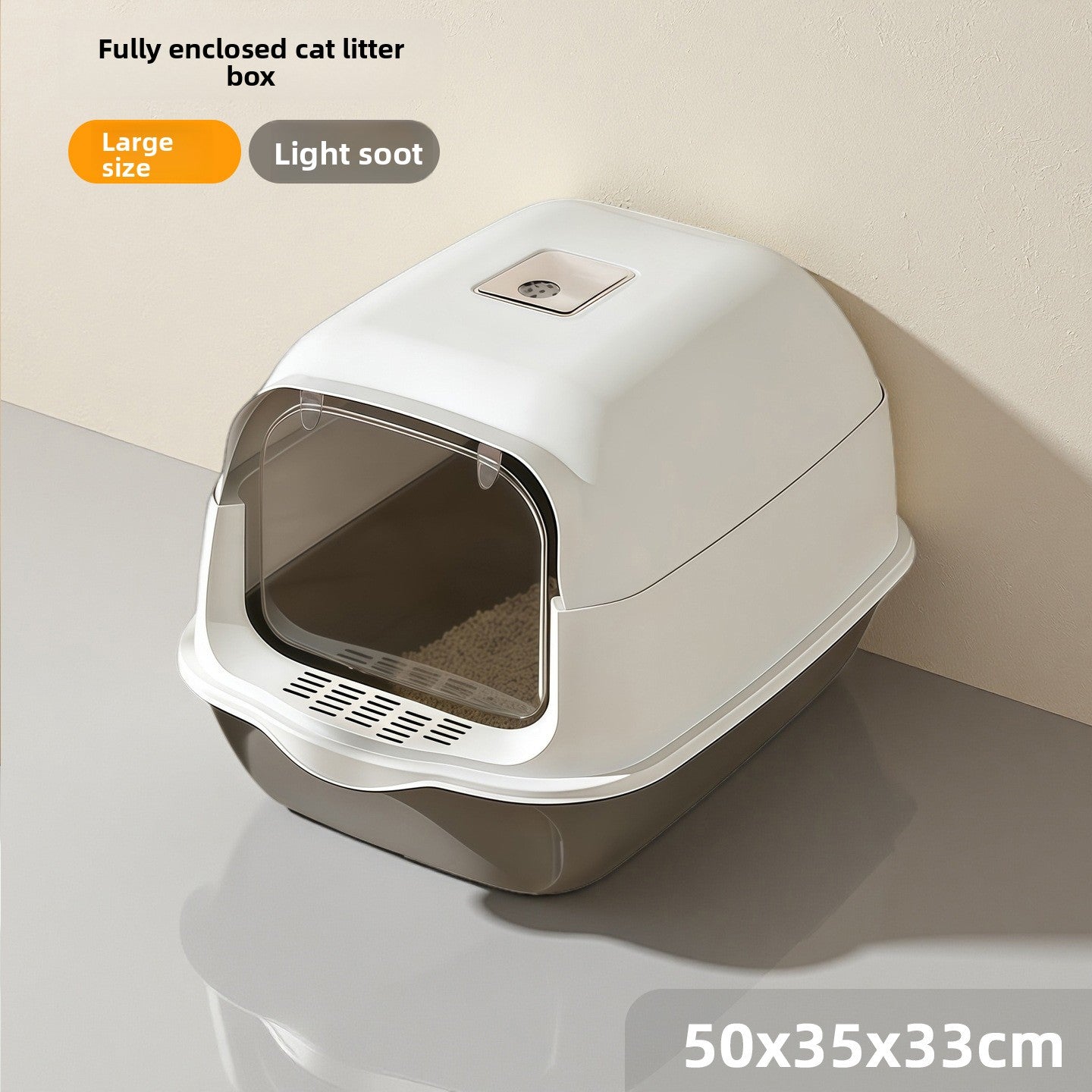Enclosed Cat Litter Box with UV Light and Odour Control