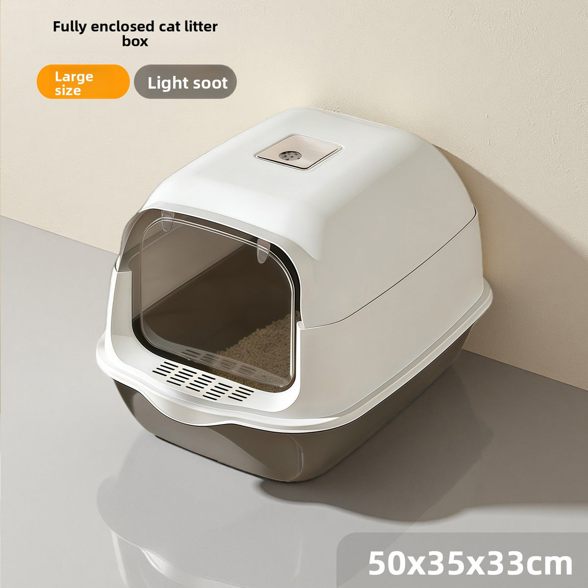 Enclosed Cat Litter Box with UV Light and Odour Control