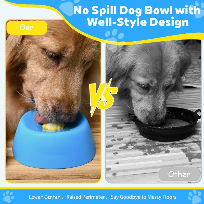 Slow Feed Lick Bowl for Dogs with Non-Slip Spherical Design and Textured Interior