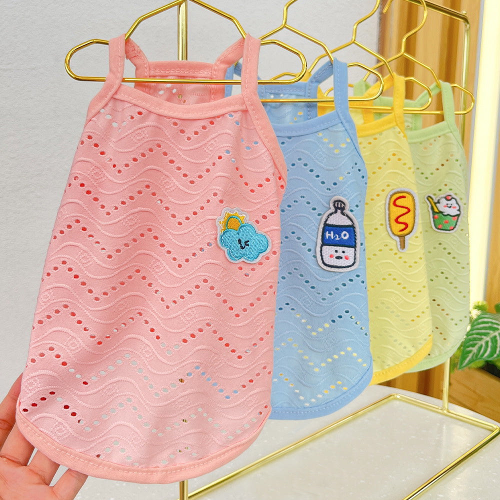 Breathable mesh wave pattern vest for dogs and cats, available in 4 colours, image 3