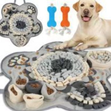 Dog puzzle snuffle mat for slow feeding and mental stimulation - view 4