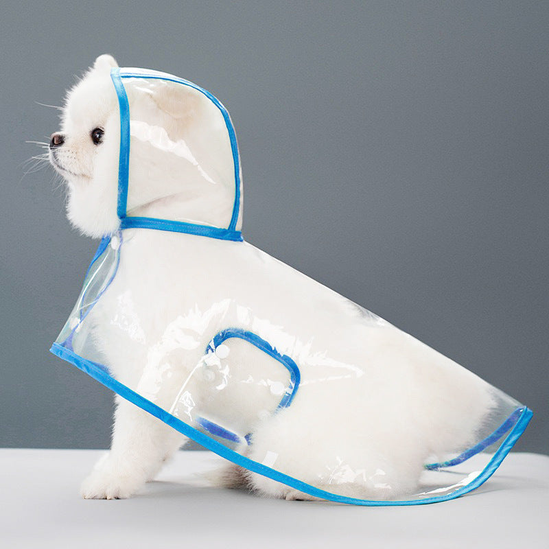 Clear dog rain poncho with coloured edging, available in 7 colours, image 65