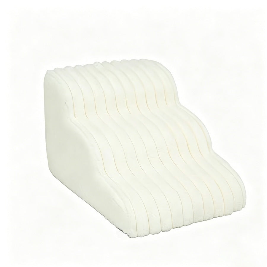 Cat climbing compact sponge pet steps onto a bed