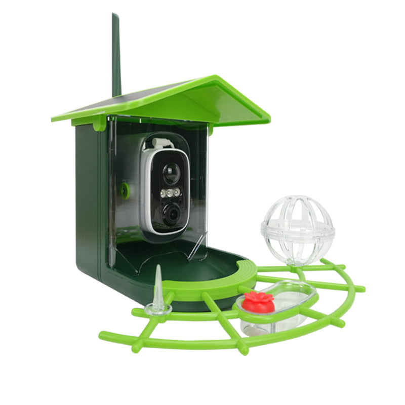 Intelligent Bird-Watching Device Outdoor Bird Feeder with Camera Solar-Powered
