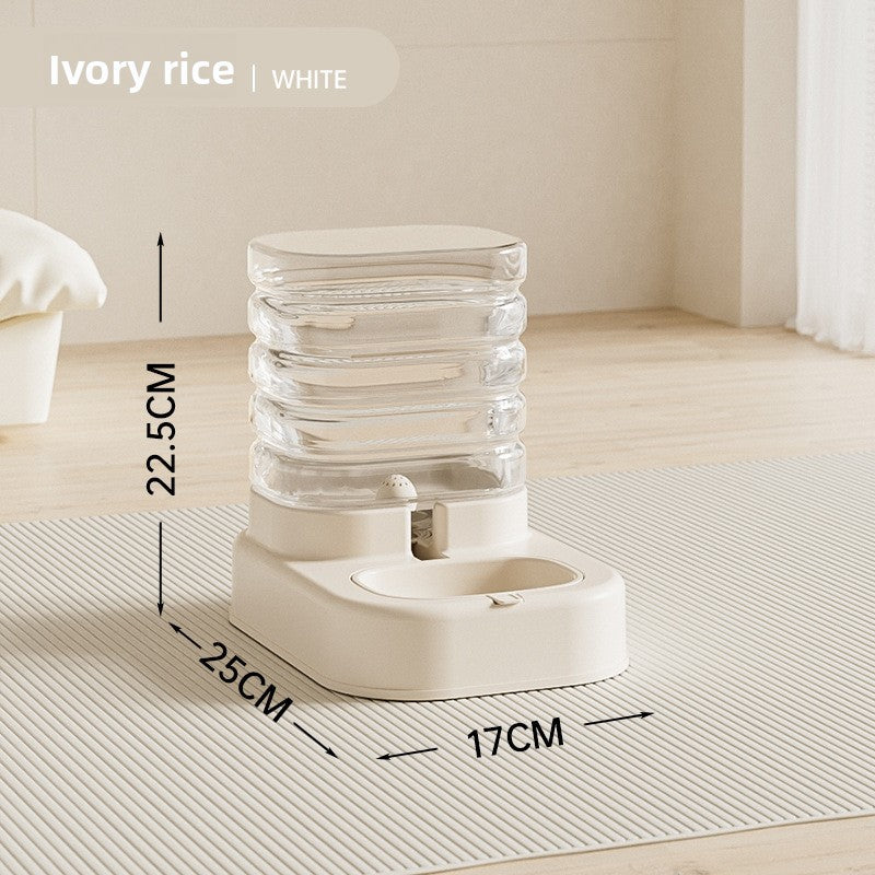 Automatic Pet Food and Water Dispenser with Transparent Design and Included Filter