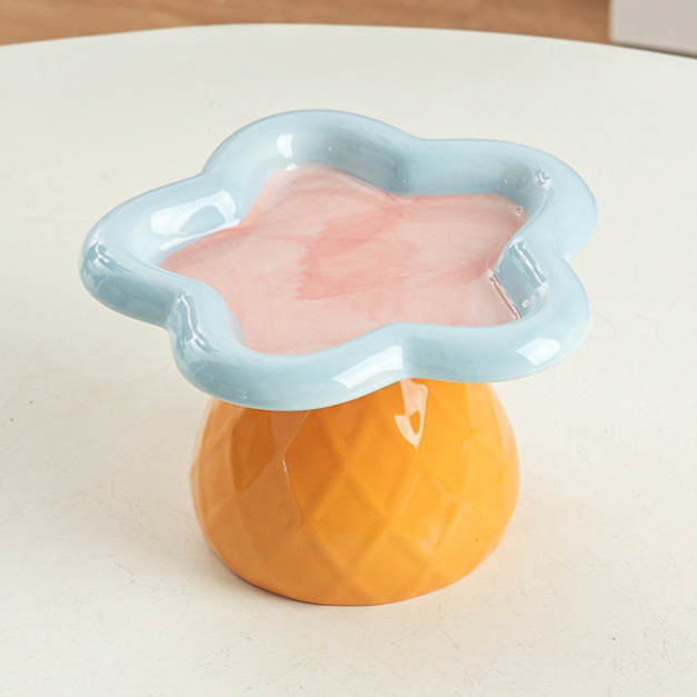 Ceramic Pet Food Bowl with Anti-Spill Design
