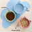 Ceramic Cat Bowl with Angled Mouth and Reaching Hand Designs, Easy-Clean Pet Food Dish
