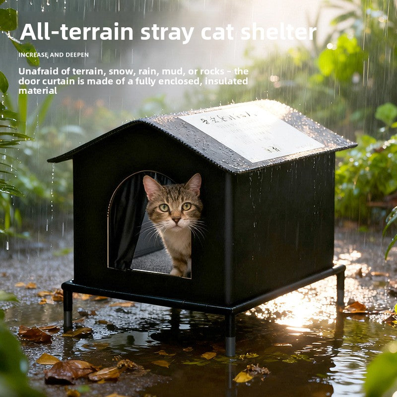 Waterproof insulated pet tent bed, close-up detail view