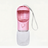Portable pet drinking cup with food compartment in White Style A, front view