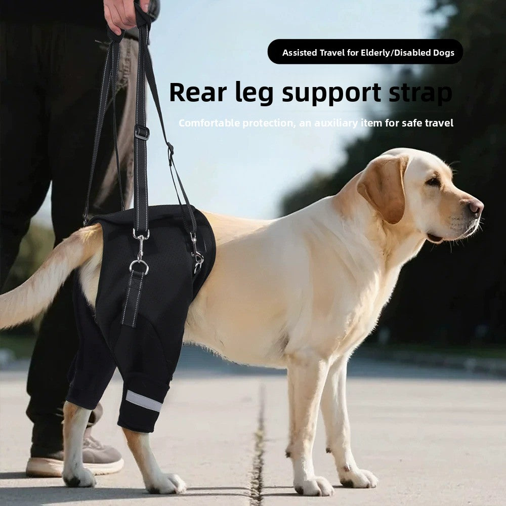 Black dog rear lift support sling with non-slip handles, product image 2