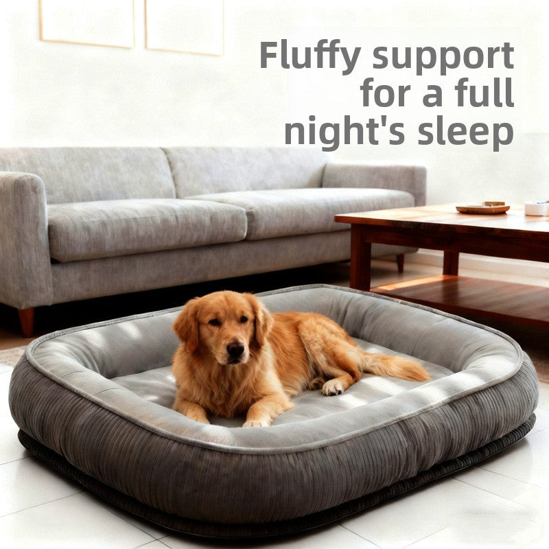 Semi-enclosed warm dog and cat bed, shown in 7 colours and styles
