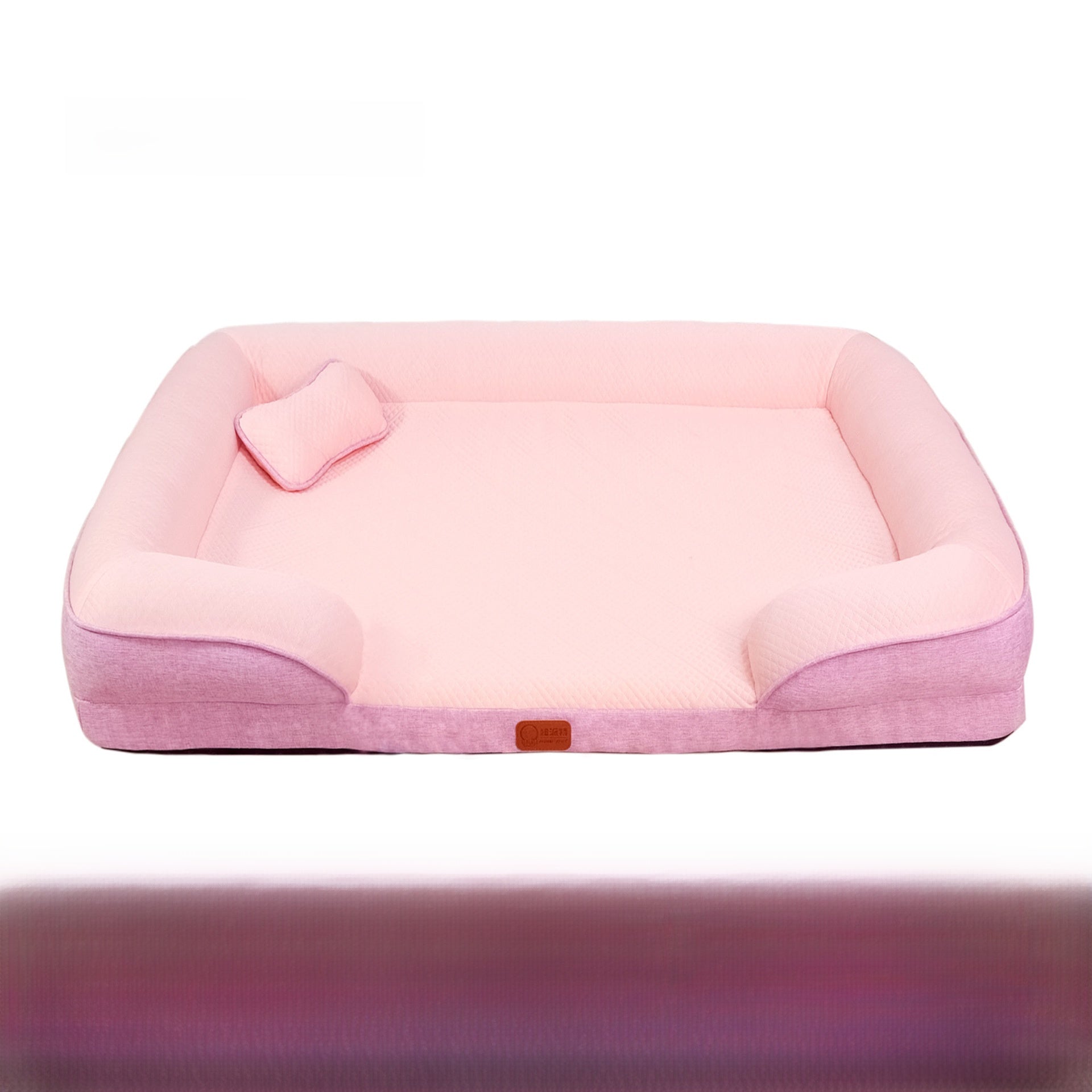Plaid pet bed mat with pillow, detail photo 8