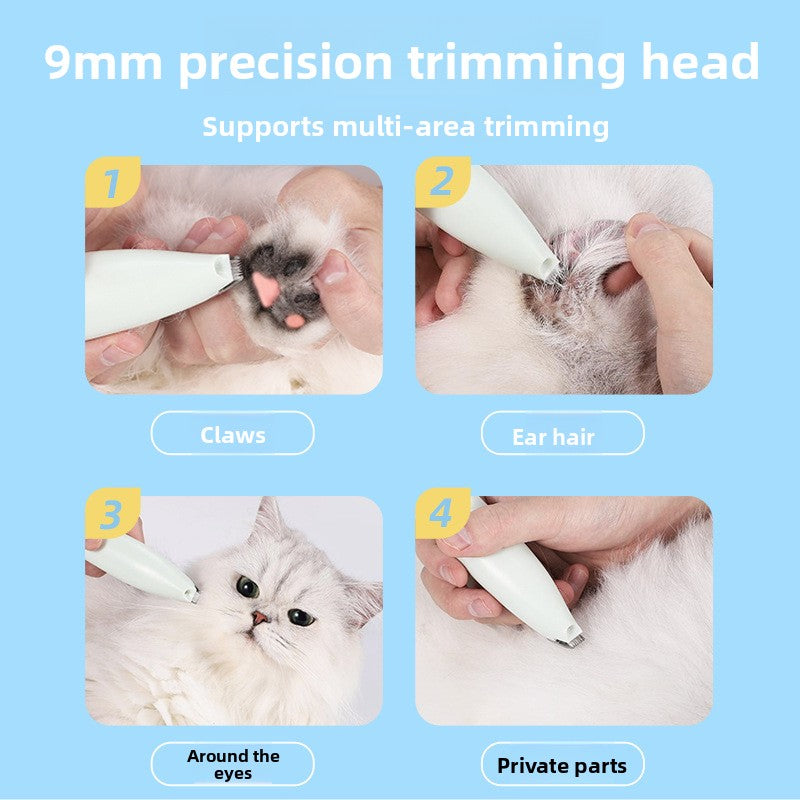 Cordless Pet Trimmer for Paws and Face with Precision Blade