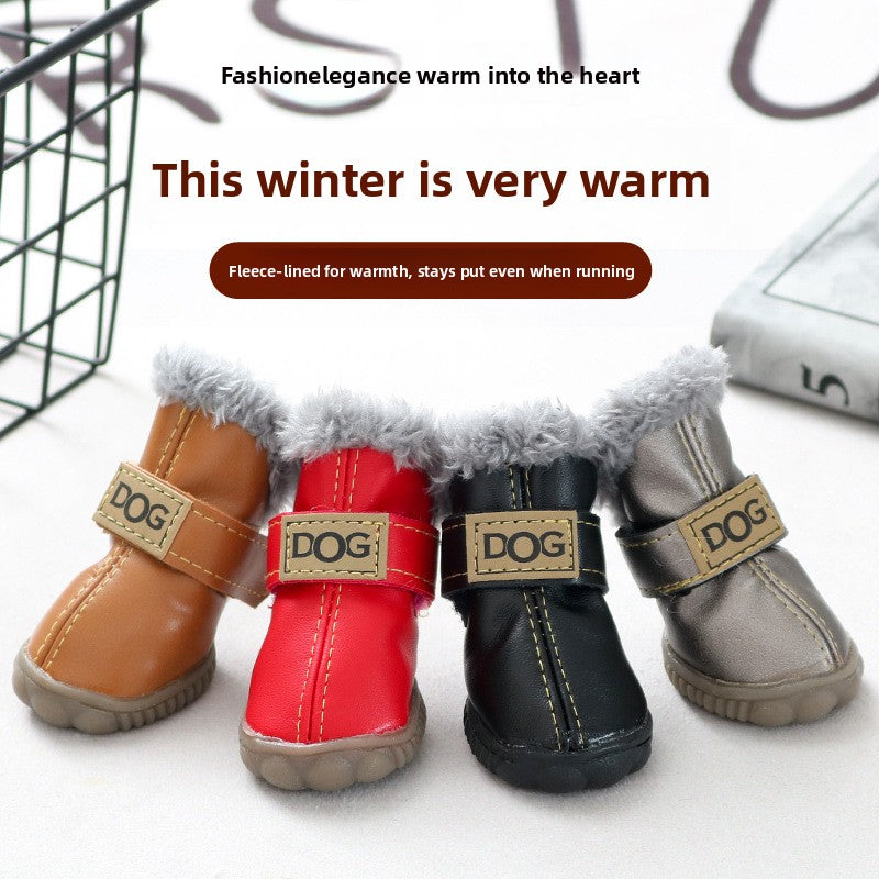 Warm winter non slip dog boots, available in 6 colours, image 1