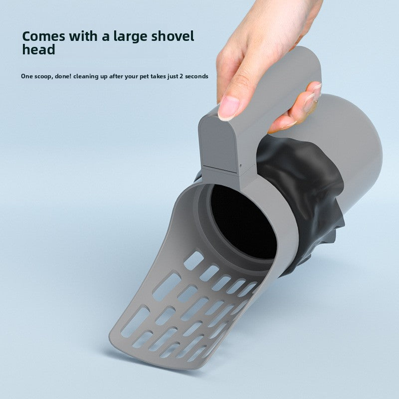Cat Litter Scoop with Trash Can Storage Box and Bag Rolls
