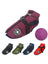 Fleece lined padded dog vest with reflective strips in Red, front view
