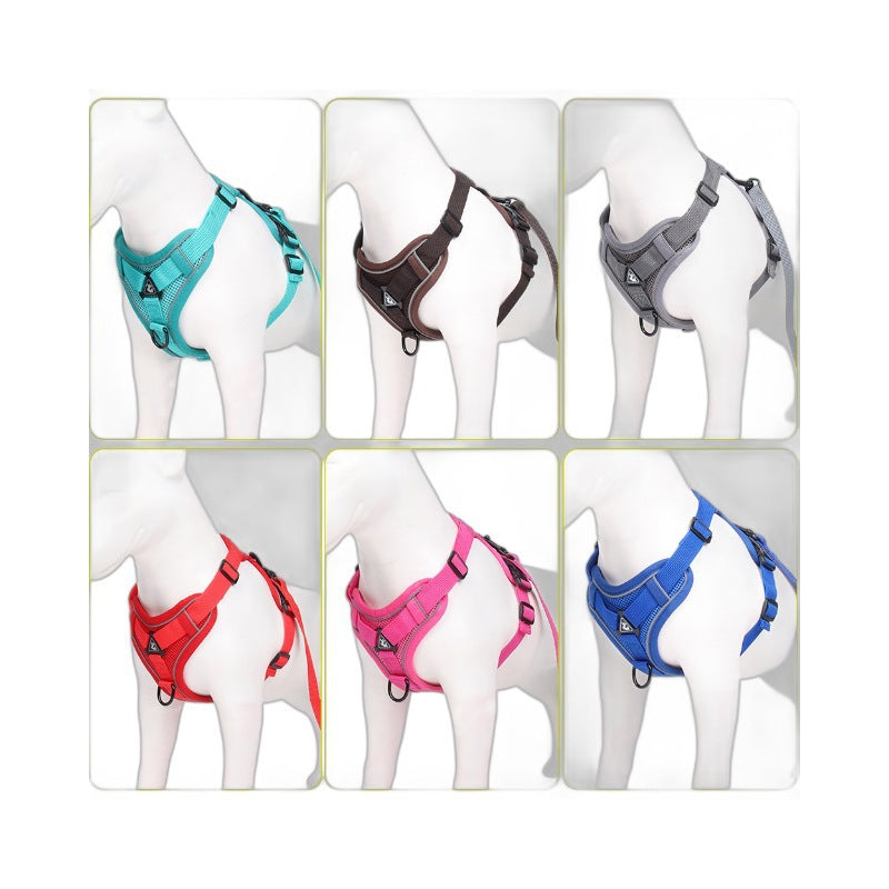 Reflective breathable mesh cat harness vest, 4 sizes available