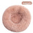 Light brown washable plush round pet bed with anti-slip base, photo 17