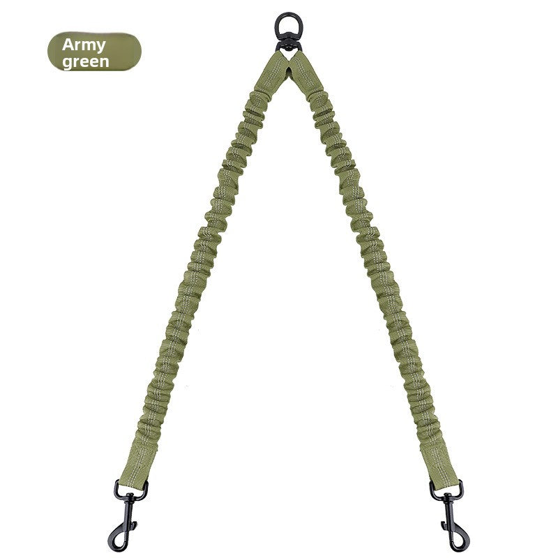 Tangle free twin dog lead shown in bright colour options