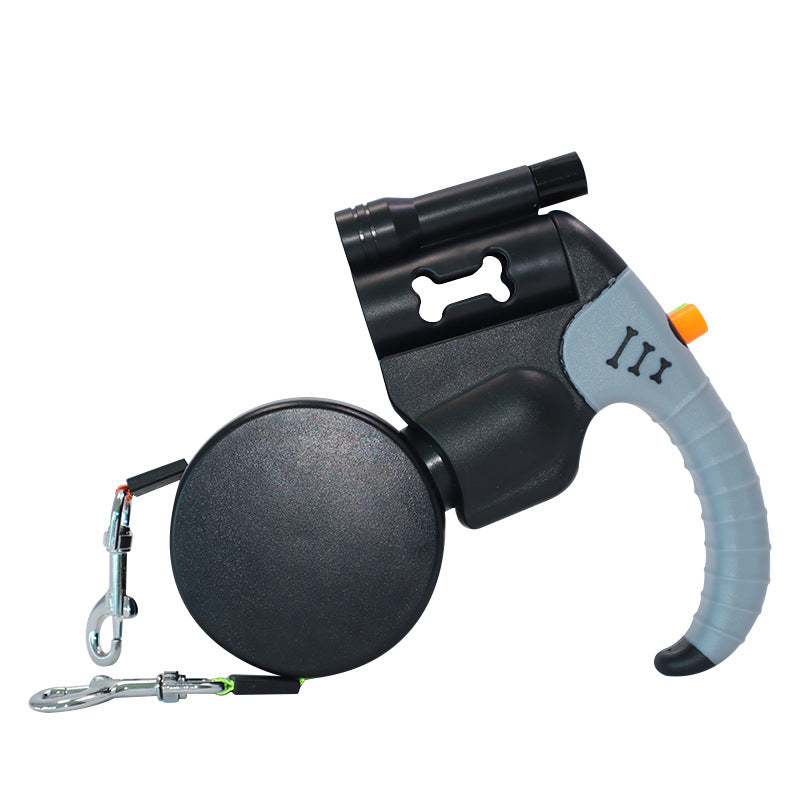 Dual retractable lead for two dogs in 7 colour options