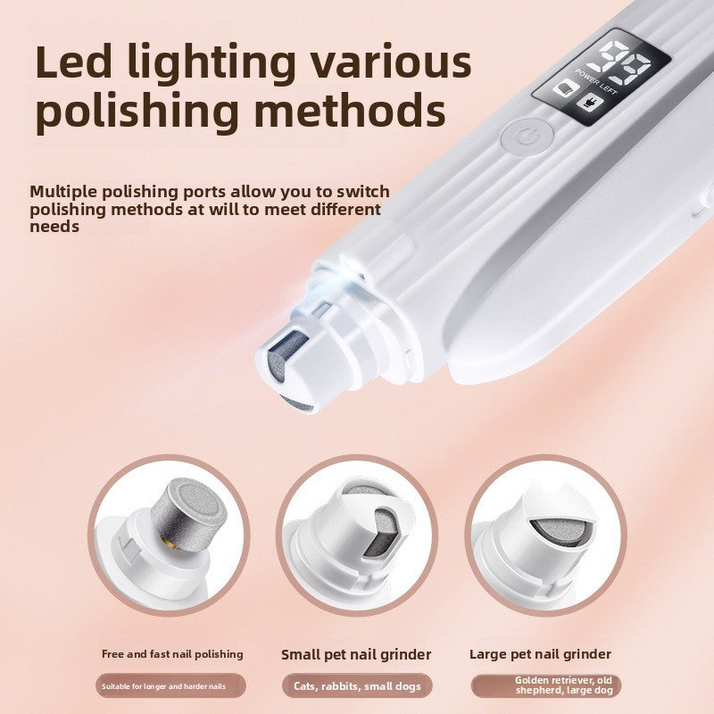 Rechargeable LED Pet Nail Clipper with Built-in Sharpener