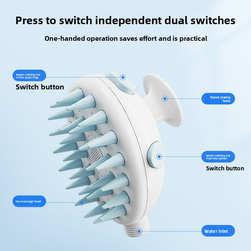 Pet Shower Head Sprayer for Large Dogs, Bath Massage Tool