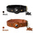 Brown cowhide leather dog collar with AirTag holder, tag not included, product image 1