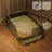 Semi-Enclosed Cat Litter Box for Large Cats, Anti-Splash Design